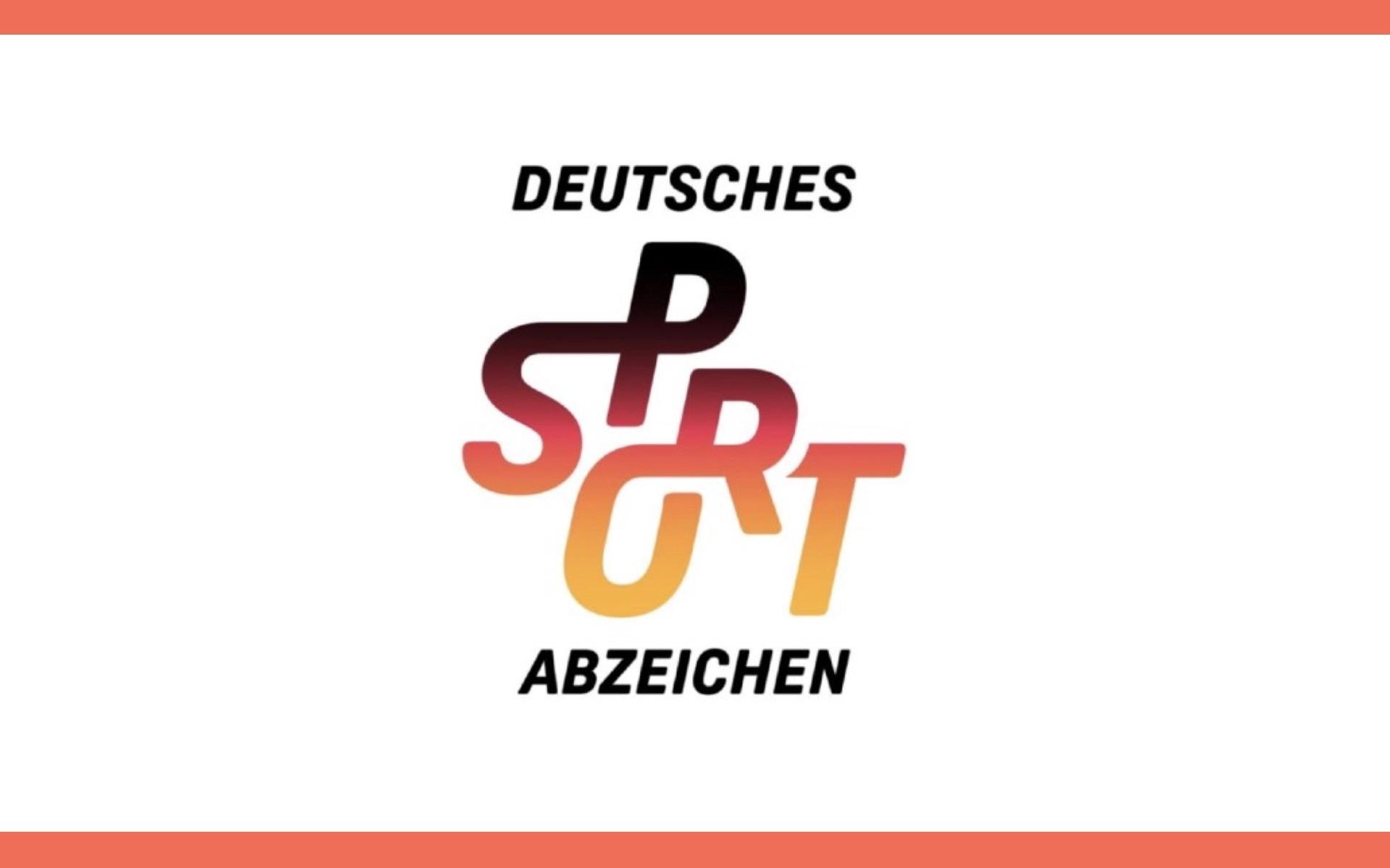 Logo des Deutschen Sportabzeichens mit den Worten &bdquo;DEUTSCHES SPORT ABZEICHEN&ldquo; in schwarzer und bunten Schrift.