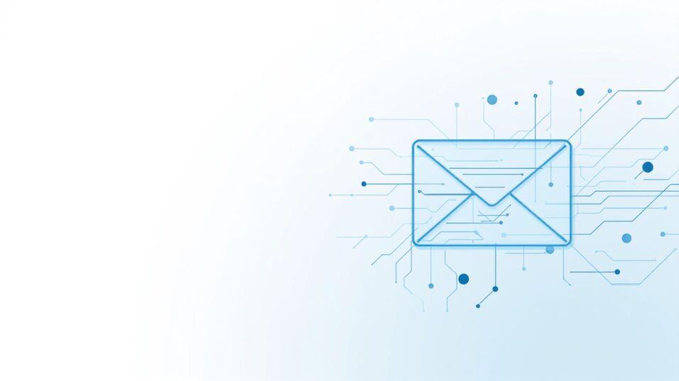 Eingangssymbol mit Linien und Punkten, das digitale Kommunikation und Technologie darstellt.